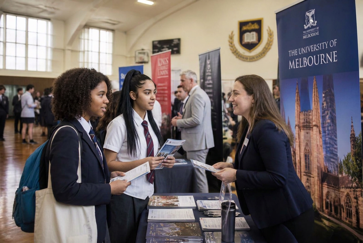 University booths hosted on school campuses