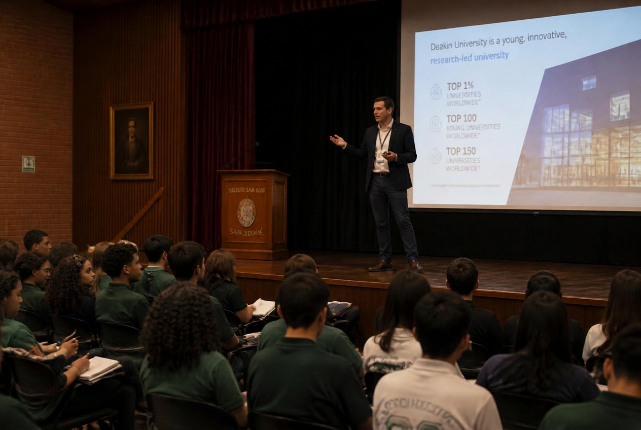 Presentation sessions with engaged student audiences